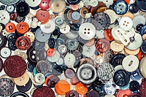 Background of vintage colorful buttons