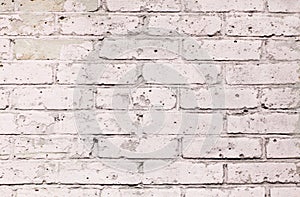 Background wall brick, white, beige texture