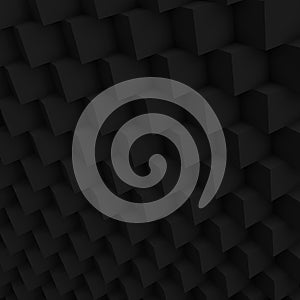 3d black cubes in perspecive 1
