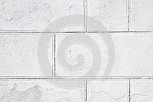 Wall made of white bricks