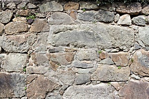 Background of the wall of natural stone