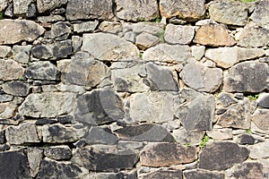 Background of the wall of natural stone