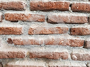 The background of the wall of the old red kerpick masonry
