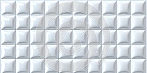 The background of a wallpaper banner is blocked by offset white cube boxes with a texture pattern template