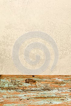 Background with wallpaper and wood