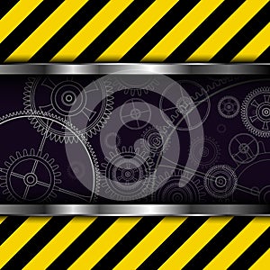 Background with warning stripes