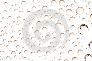 Background of water drops on the glass surface of compact disc