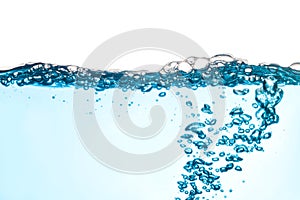 Background of Water wave isolated on white background.