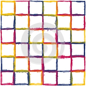 Background watercolor squares rainbow colors