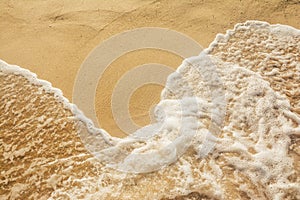 Background of wave on the sand beach