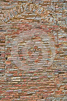 Background of weathered cray brick