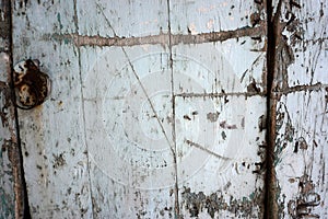 Background of weathered old wooden door