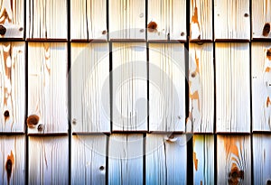 Background of weathered white planks, bright worn surface texture