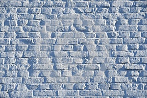 Background of white colored wall of bricks