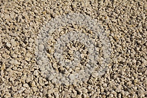 Background of white gravel stones