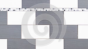 Background white grey ceramic bathroom wall tile seamless pattern modern style