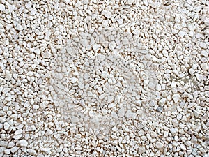 Background from white macadam for construction