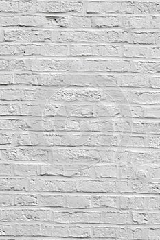 Background of white painted brick wall