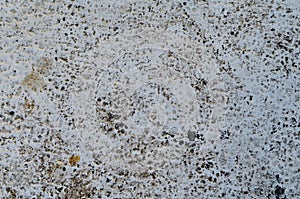 Background of a white stucco coated and painted exterior, rough cast of cement and concrete wall texture