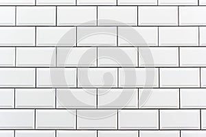 White tiled wall