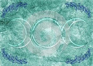 Background with Wiccan Goddess Symbol