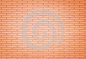 Background of wide old red brick wall texture. Old Orange brick wall concrete or stone wall textured, wallpaper limestone abstract