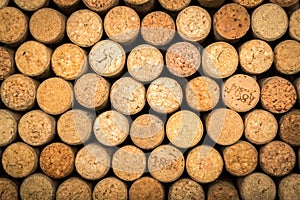 Wine corks background, close-up view