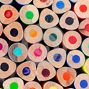 Background wooden colored pencils photo