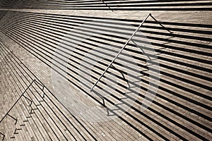 Background of wooden steps used as stands