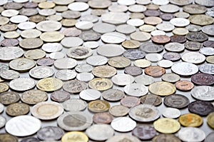 Background of world coins
