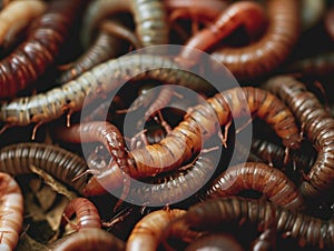 background of worms extremely closeup.