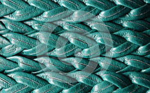 Background of a woven leather strap close-up
