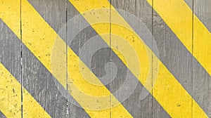 Background, yellow-gray warning stripes. Warning of danger. Horizontal frame