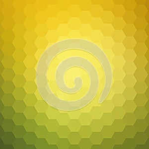 Background of yellow, green geometric shapes. Mosaic pattern.