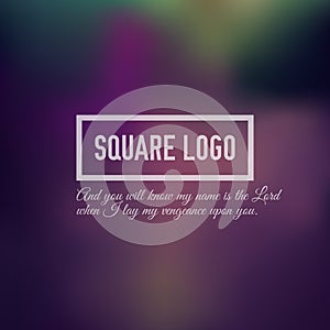 BackgroundDark Mesh Blurred Background plus Modern Restangle Emblem