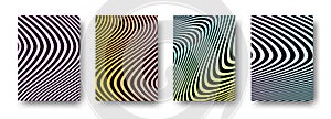 Backgrounds cover design with wavy patterns