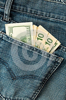 Zázemím skupina dolarů džíny 