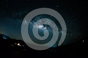 Backgrounds night sky and milky way at thailand