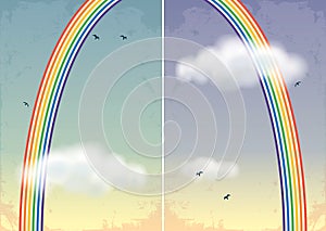 Backgrounds with rainbow