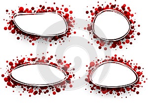 Backgrounds with red drops.