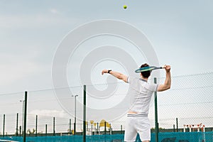 backhand, man in active wear playing
