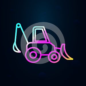 Backhoe equipment nolan icon. Simple thin line, outline vector of consruction machinery icons for ui and ux, website or mobile