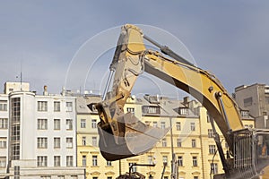 Backhoe of excavation vehicle