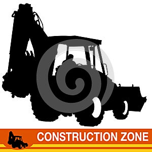 Backhoe Loader Construction Vehicle