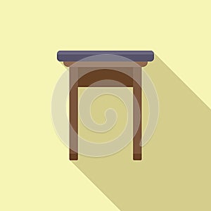 Backless chair icon flat vector. Room design