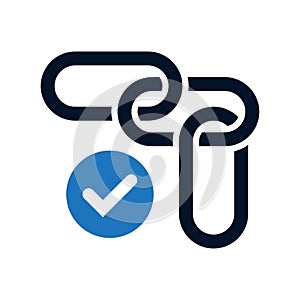 Backlink Checker icon. Simple editable vector graphics