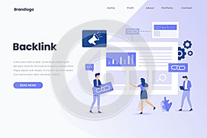 Backlink illustration landing page