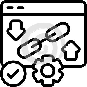 Backlink Vector Icon