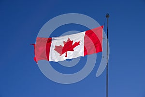 Backlit Canadian flag