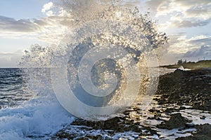 Backlit Grand Cayman Blow Hole